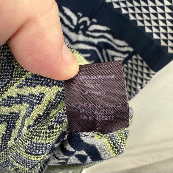 Hale Bob Womens Knit Navy Green Dress Size S - Picture 6 of 9